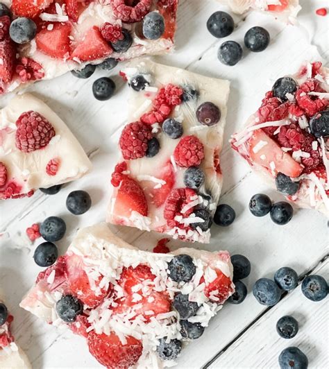 Frozen Yogurt Bark With Fruit Pound Dropper