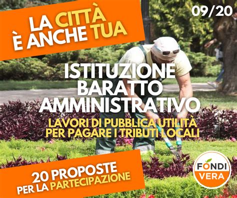 Proposte Per La Partecipazione Il Baratto Amministrativo Come