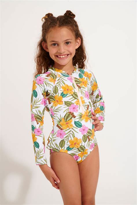 Girls Splashy Tortuga Anti Uv Swimsuit Banana Moon®