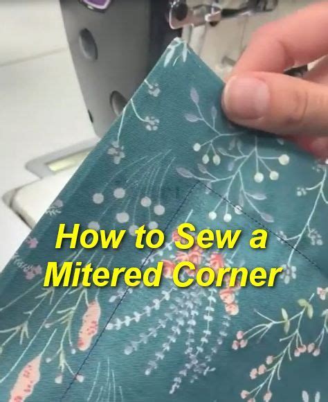 How To Sew A Mitered Corner Sew Perfect Corners Svet Sewing Artofit