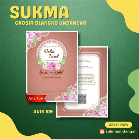 Jual KERTAS BLANGKO UNDANGAN NIKAH MURAH AVIS 109 SUKMA UNDANGAN