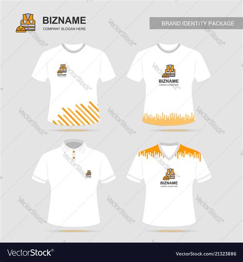 Company t shirt design with logo Royalty Free Vector Image