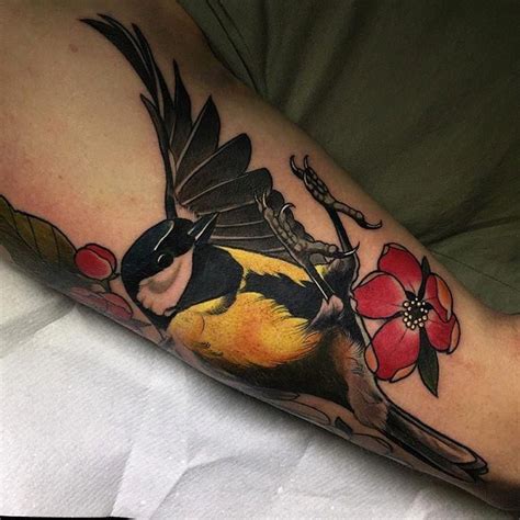 Neo Traditional Bird Tattoo