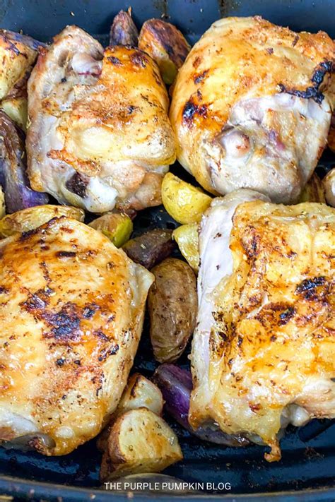 Air Fryer Lemon Chicken Thighs Potatoes Recipe