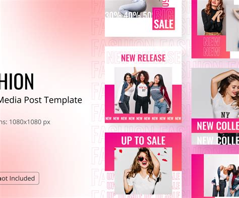 Free Fashion Instagram Templates Feminine - TemplateMonster