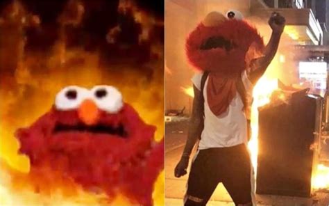 Del Meme A La Vida Real Elmo En Llamas Se Suma A Las Protestas Por El Asesinato De George