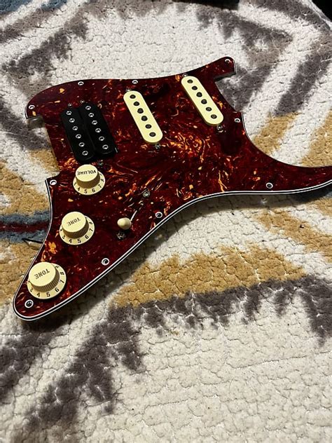 Fender Custom Loaded Stratocaster Pickguard Red Reverb