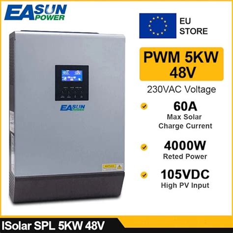 Хибриден соларен инвертор EASUN ISOLAR SPL 5kw 48v Off Grid 60A Mppt