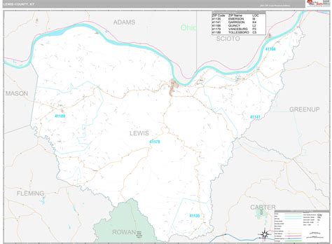 Lewis County Ky Wall Map Premium Style By Marketmaps Mapsales