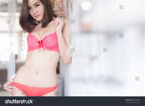 Sexy Beautiful Asian Woman Red Lingerie Stock Photo 623958638 Shutterstock