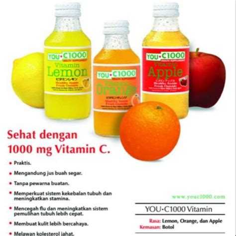 Jual You C1000 Vitamin Orange Dan Lemon 140ml Shopee Indonesia