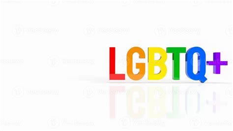 The Lgbtq Text Multi Color On White Background For Transgender Concept