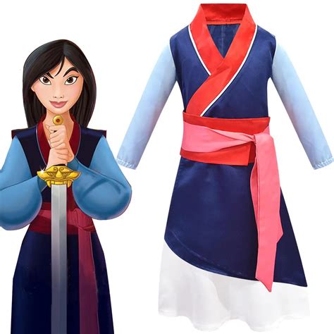 Hua Mulan Cosplay Roupas Menina Anime Desempenho Roupas Princesa