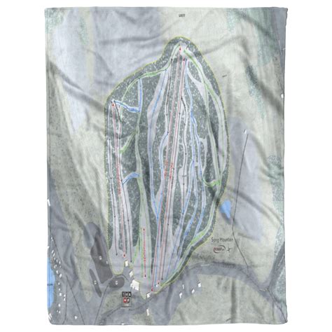 Song Mountain, New York Ski Trail Map Blanket - Powderaddicts