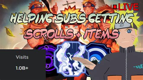 New Update Helping Subs To Get Scrolls And Items Shindo Life Roblox