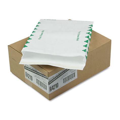 Tyvek Expansion Mailer, First Class, 10 x 13 x 1 1/2, White, 18lb, 100 ...