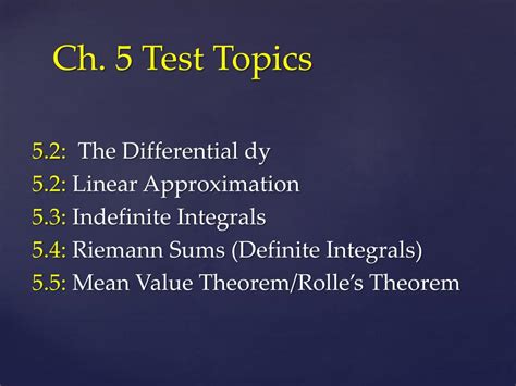 Ppt Ch 5 Review Integrals Powerpoint Presentation Free Download Id 3442560