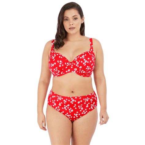 Elomi Swim Plain Sailing B Gel Bikini Oberteil Red Floral Annadiva