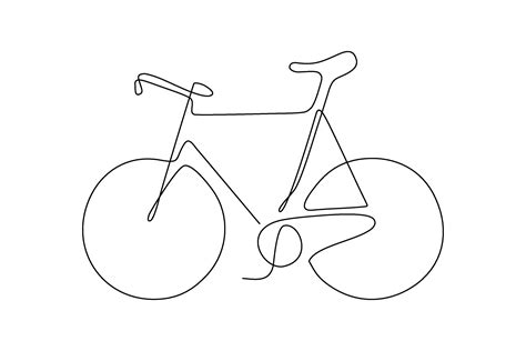 bicycle continuous line art drawing 26485165 Vector Art at Vecteezy