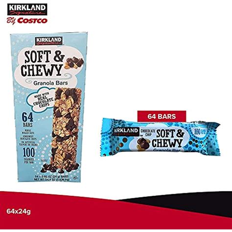 Kirkland Signature Soft & Chewy Chocolate Chips Granola Bars, 54.4 oz ...