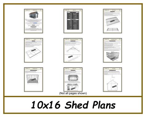 Shed Plans 10x16 Storage Shed Plans Pdf Download Etsy