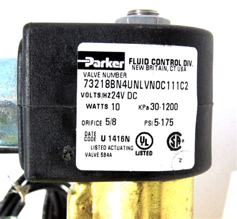 New Parker Bn Unlvn C C Solenoid Valve Sb Industrial Supply Inc