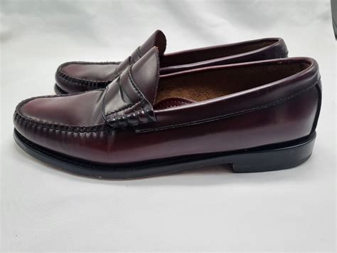 Bass Weejuns Mens Leather Penny Loafer Dark Burgundy Gem