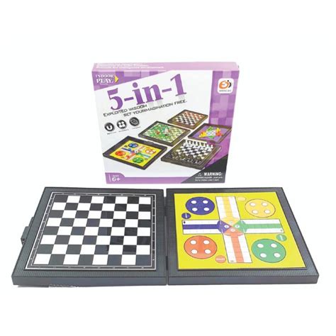 Jual MAINAN ANAK MAGNETIC BOARD GAME 5 IN 1 CATUR ULAR TANGGA LUDO