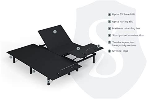 Sven & Son Essential Adjustable Bed Base Frame Zero Gravity, Easy Self ...