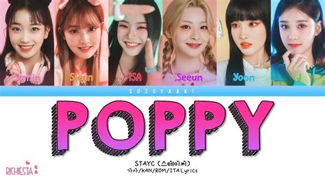 Richiesta Stayc Poppy Color Coded Lyrics Kan Rom Sub Ita