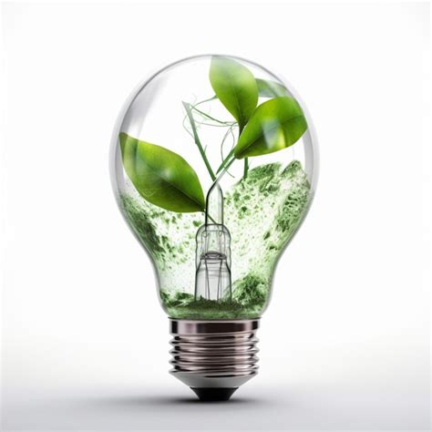 Premium Photo A Light Bulb With A Plant Inside It