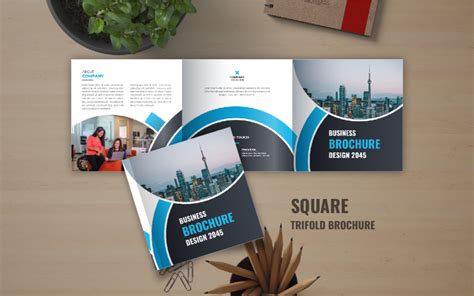 Business Square Trifold Brochure Or Modern Square Trifold Brochure Layout