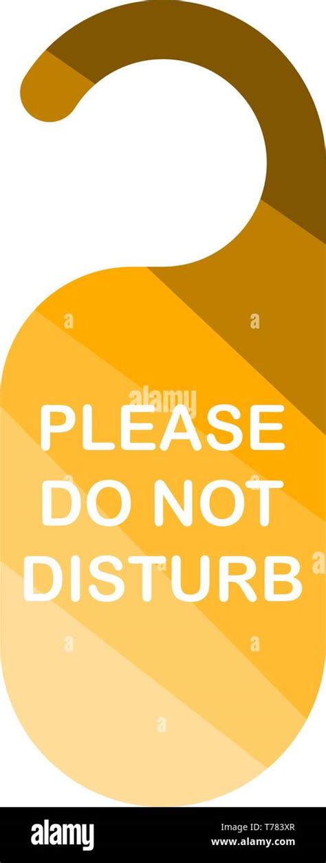 Don T Disturb Tag Icon Flat Color Ladder Design Vector Illustration