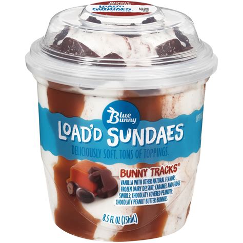 Blue Bunny Load D Sundaes Bunny Tracks Cup Walmart Walmart