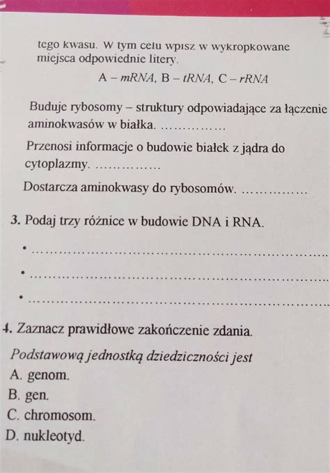 Proszę o pomoc Genetyka Brainly pl