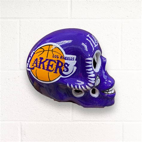 Los Angeles Lakers NBA Team Large Sugar Skull Calavera Dia De Los