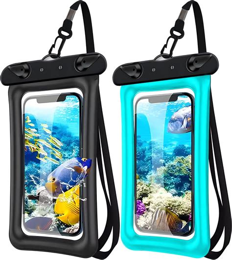 Newppon Floating Waterproof Phone Pouch 2 Pack Universal Floatable Water Proof Dry