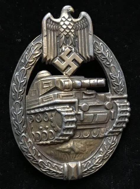 Original WWII German Army Heer SS PANZER ASSAULT BADGE IN BRONZE