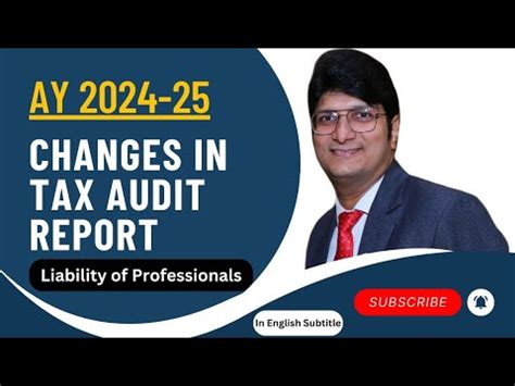 Changes In Tax Audit Report Ay Clauses That Affect The