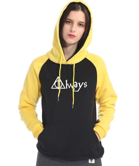 casual yellow black color Sweatshirt female hip hop fleece raglan sleeve Hoodies women fashion ...