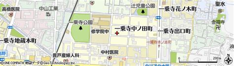 京都府京都市左京区一乗寺中ノ田町の地図 住所一覧検索｜地図マピオン