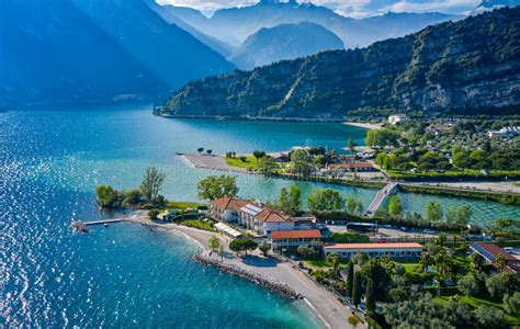 Panorama Of Torbole A Small Town On Lake Garda Italy Europa Stock