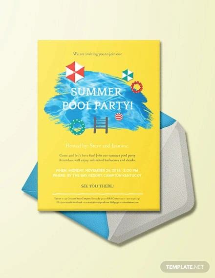 33 Printable Pool Party Invitations Psd Ai Eps Word