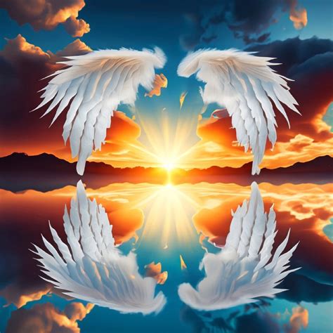 Angel Wings Over Sunset Digital Graphic - Etsy