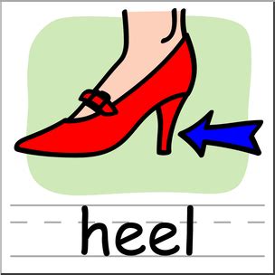 Clip Art Basic Words Heel Color Labeled Abcteach