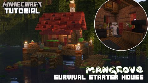 Mangrove Survival Starter House Tutorial Minecraft Youtube