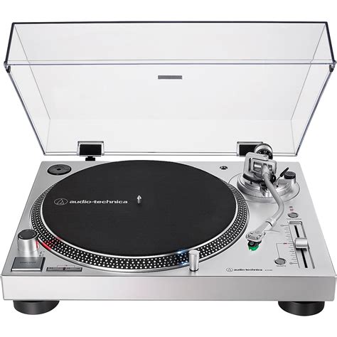 Audio Technica Silver At Lp120xusb Direct Drive Professional Turntable Usb And Analog Woodwind