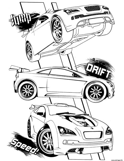 Coloriage Jump Drift Vitesse With Hotwheels Voiture Dessin Hot Wheels