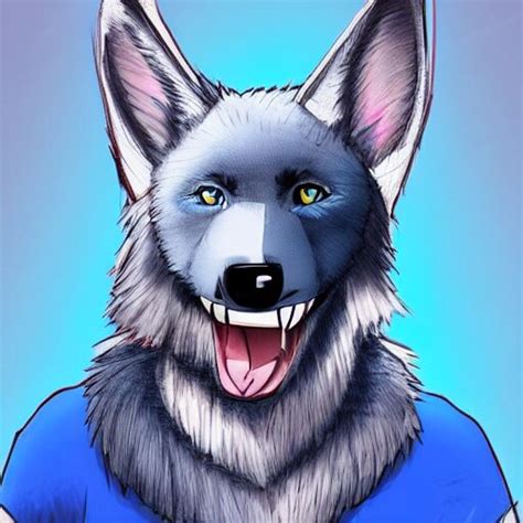 Lexica An Anthro Anthropomorphic Furry Fursona Hybrid Of A Blue