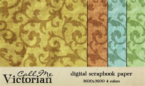 Free Digital Scrapbooking Paper Ornate Swirls Call Me Victorian